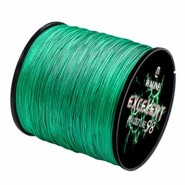 Waline Super Strong 8 Strands Braided Fishing Line 300m 500m PE Fishing Line Multifilament 20lb 30lb 40lb 50lb 60lb 80lb Sea Fishing Braid Line (Moss Green, 60lb/0.37mm/ 500m(547yds))