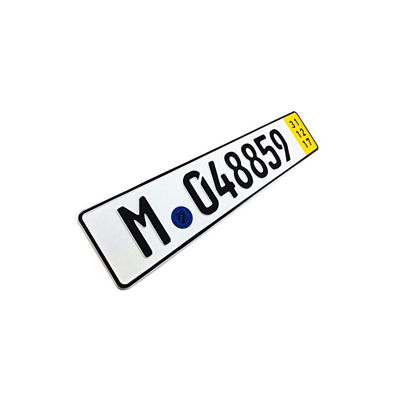 Munich Temporary German License Plate