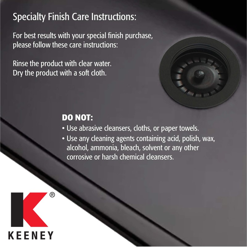 Keeney K5435VB Stainless Steel Kitchen Sink Strainer with Fixed Post