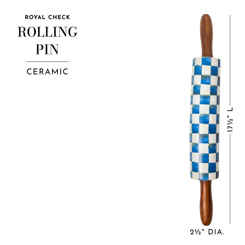 MACKENZIE-CHILDS Rolling Pin, Decorative Roller Pin for Baking, Cute Baking