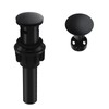 RUITHOE Matte Black Bathroom Sink Drain with Overflow, Bathroom Sink