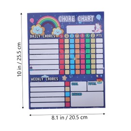 NUOBESTY 1set Boy Girl Reward Chart Magnetic Behavior Calendar for Boy Girl Fun Visual Routine Tracker for Boys Girls Encourages Responsibility Discipline