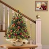 Realistic-Feel PE 24 Inch/2FT Tabletop Christmas Tree with 40 Warm