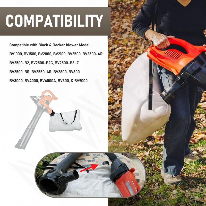 610004-01 Shoulder Bag, Compatible with Black & Decker 614000401 BV005,