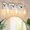 ALAISLYC 3-Light Bathroom Light Fixtures Modern Chrome Vanity Lights for