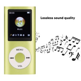 MP3 Player, Portable MP3 Music Player, Stylish Multifunctional Lossless Sound Slim 1.8 Inch LCD Screen Portable MP3 Music Player for Sport and Running (Green)