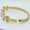 OSICAPEA 18K Gold Plated Four Leaf Clover Bracelet Set for