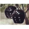 DesignerBox Pair of Hanging Couple Fuzzy Plush Dice with Dots