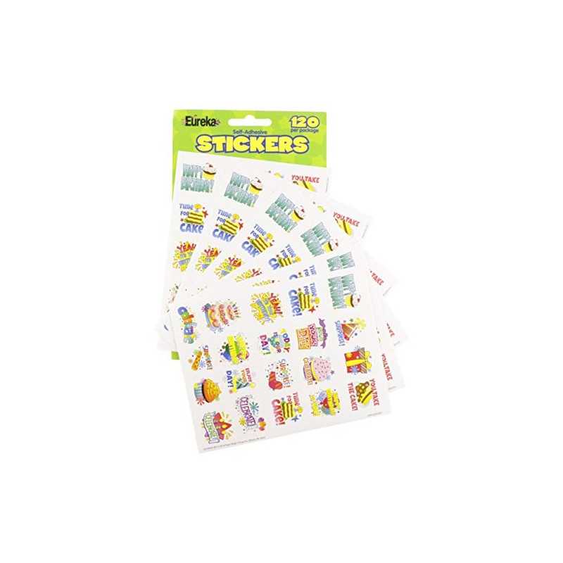 Eureka Birthday Stickers, Theme (655062)