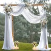 Wedding Arch Draping Fabric, 1 Panel 28" x19ft White Wedding