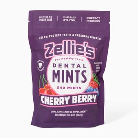 Zellie's |100% Xylitol Sugar Free Cherry Berry Breath Mints | Non-GMO, Low-Calorie, Gluten Free, Vegan & Kosher Mints (540 Count - Pack of 1)