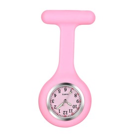 Avaner Nurse Watch Brooch, Silicone Nurse Lapel Watch, Pin-on Brooch Fob Watch, Analog Quartz Hanging Pocket Watch with Luminous Hands