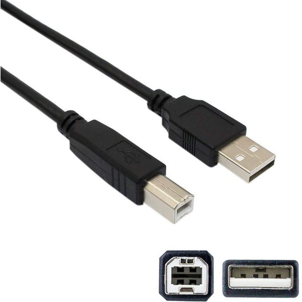 USB-B to USB-A Cable USB PC Computer Cable Cord Compatible