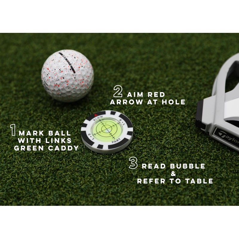 Links Golf Green Caddie - Golf Ball Marker with High