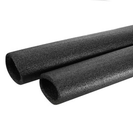 sourcing map Foam Tube Sponge Protective Sleeve Black Seal Sleeve Polyethylene Pipe 60x80mm(2.36x3.15 Inch) for Pipe Insulation, Pack of 2