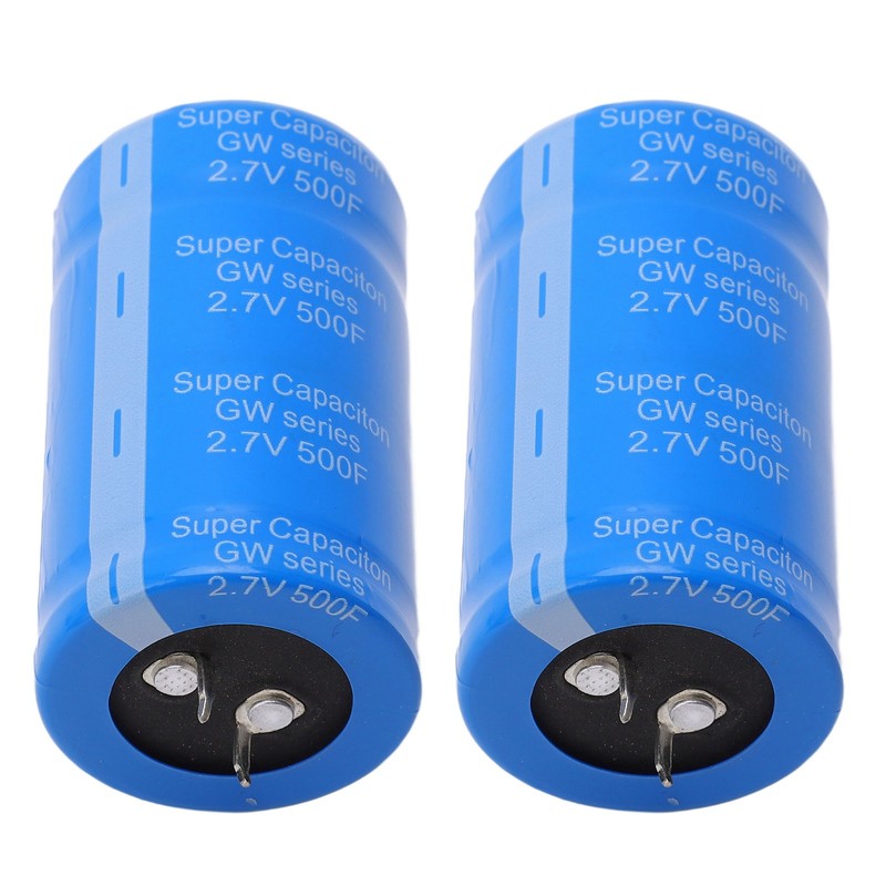 2 Pcs Automobile Car Farad Capacitor 2.7V 500F Energy Saving