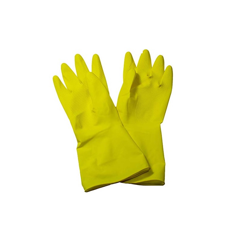 Ramon Hygiene Colour Coded Rubber Gloves, Size Medium, Yellow, Bulk