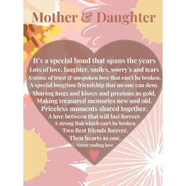 eBoutik - Super Soft Flannel Mother & Daughter Throw Poem Blanket Gift For Mum - Fluffy Novelty Large Cover For Birthday, Christmas Wedding - Stocking Filler for Xmas