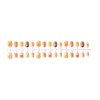 Mkwntg 30Pcs Thanksgiving Press on Nails Short Square Fake Nails