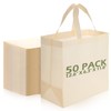 Reginary 50 Pieces Reusable Totes Bag Bulk Shopping Bags Non