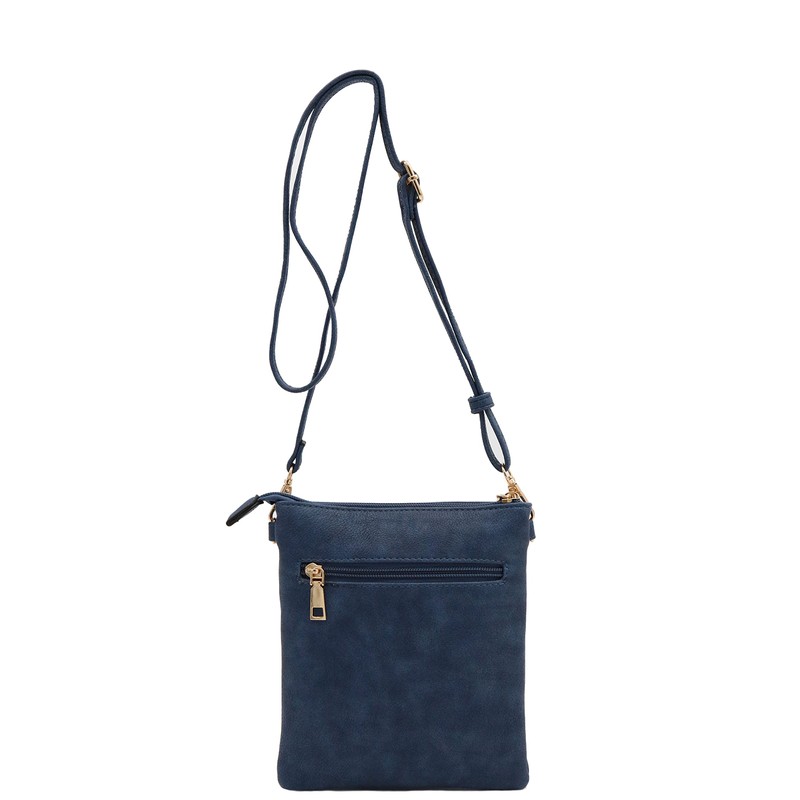 Bolso cruzado funcional con múltiples bolsillos, marino, Talla unica