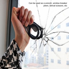 Vbestlife Tijeras de Rescate, de Emergencia Plegables de Acero Inoxidable que Se Pueden Usar como Llaves Rompe Ventanas Alicates, Tijeras para la Cabeza Herramientas para la Vida Familiar, Viajes Y V