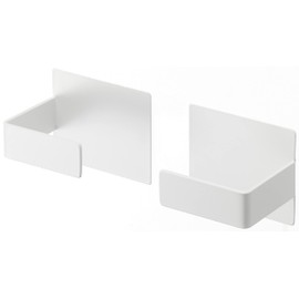 Yamazaki Plate 5225 Magnetic Holding Type Kitchen Paper Holder, White, Dimensions (W x D x H): Approximately 3.9 x 3.0 x 3.9 inches (10 x 7.5 x 10 cm) (Per Item), Fits Large Type Rolls