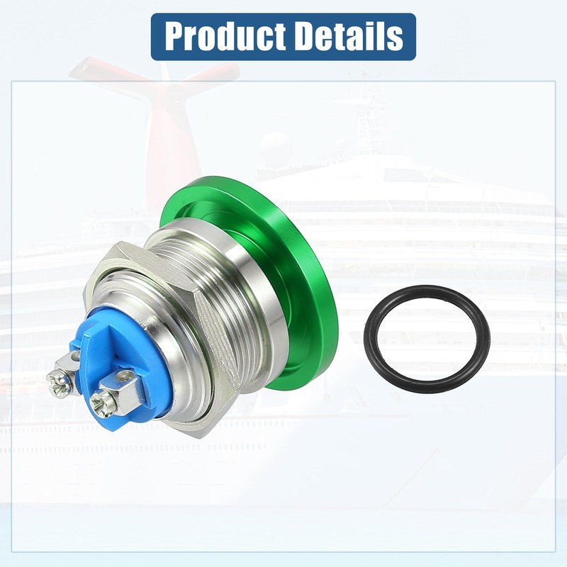 QUARKZMAN 22 mm Button Metal Button Metal Button AC/DC 12V-250V