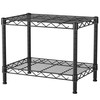 Golpart Small 2 Tier Shelves Storage Wire Shelving Unit Metal