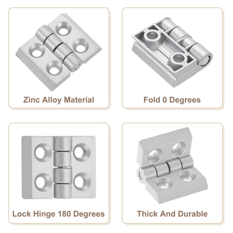 uxcell 4Pcs Zinc Alloy Door Hinges, 30mmx38mm Small Cabinets Hinges