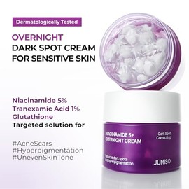 Jumiso Niacinamide 5+ Overnight Capsule Cream (50Ml/1.69 Fl Oz) – Melting Capsule Sleeping Mask, 5% Niacinamide + 1% Txa + Glutathione, Tone Appearanc