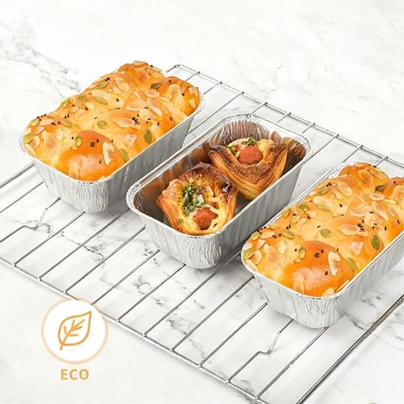JIUMO Aluminum Foil Loaf Pan (50 Pcack), 8.5"x4.5" Bread Baking