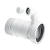 McAlpine WC-F26RV Straight Flexible WC Connector with Vent Boss-170 >