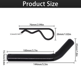 GDFYMI Trailer Hitch Pin & Clip, 5/8-Inch Diameter Fits 2" or 2-1/2" Receiver, 2pcs Black