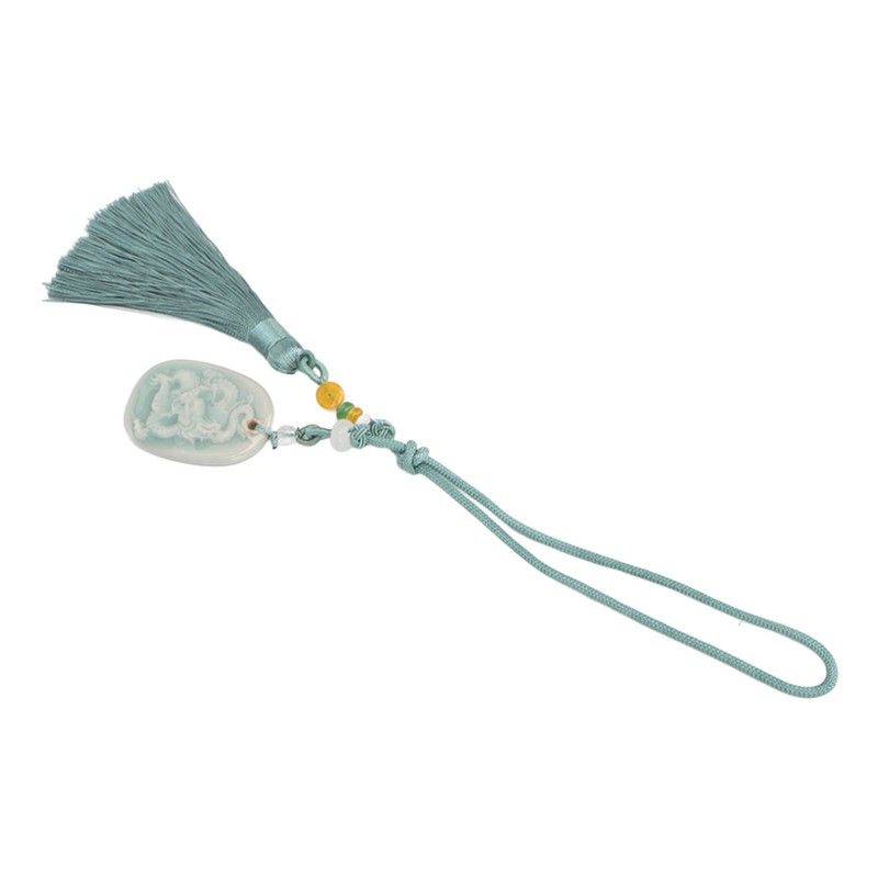 Tassel Pendant Chinese Zodiac Pattern DIY Porcelain Beads Light Weight