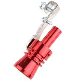 Baceyong 1pcs Turbo Sound Whistle, Turbo Sound Whistle Muffler Exhaust Pipe Simulator Whistle Fit, Red/Black/Silver