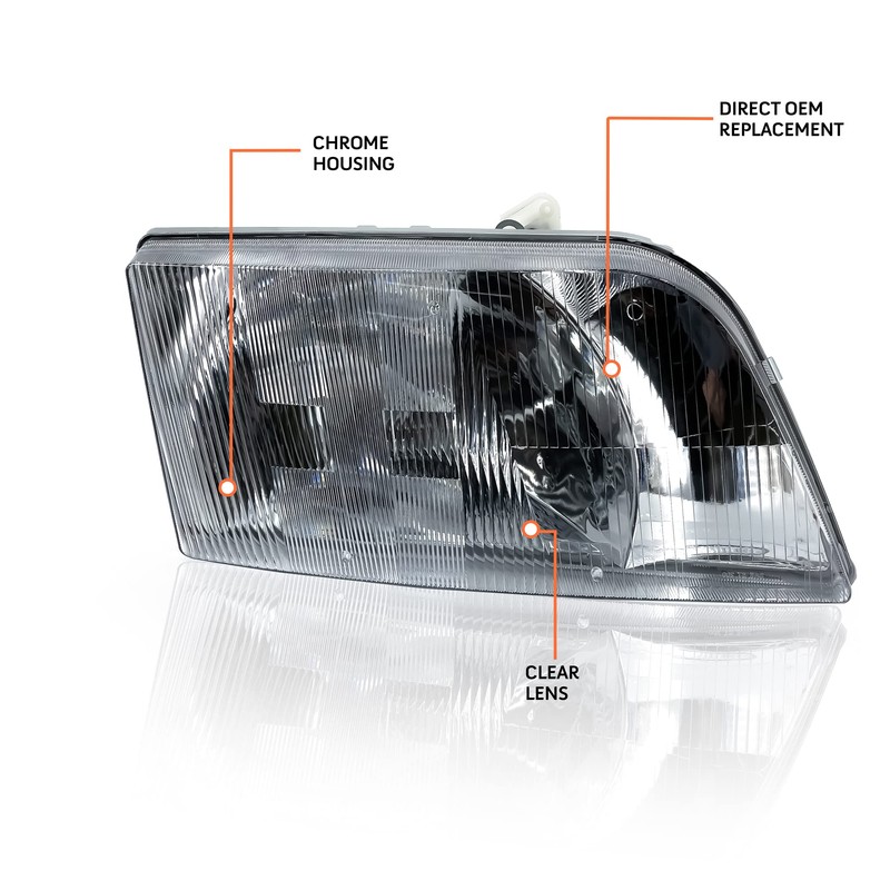 Torque PAIR Headlight (Without ALL Bulbs) with Turn Signal Light