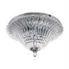Elegant Designs FM1002-CHR 2 Light Glass Ceiling Light Glacier Petal