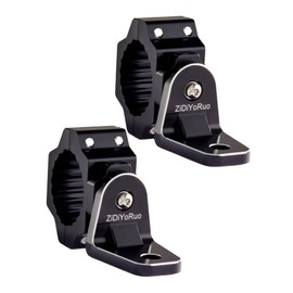 ZIDIYORUO UTV - Soporte de luz de látigo fácil de instalar en barra enrollable de 1.75 a 2 pulgadas, soporte de montaje de luz UTV de aleación de aluminio, diseño ajustable de 360° para UTV/SXS (2 piezas negras)