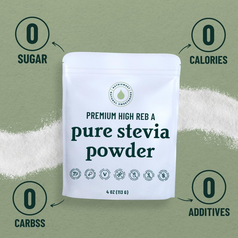 Premium Pure Stevia Powder, Powdered Stevia Extract Natural SteviaPowder for