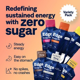 UCAN Edge Energy Gel Shots, Variety Pack (18, 2 Ounce Packets) for Running, Training, Workouts, Fitness, Cycling, Crossfit | Sugar-Free, Vegan, & Keto Friendly Energy