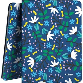 Grafoplás A4 Plastic Folder | Flexible Cover | 30 Polypropylene Inserts | Blue Garden | Elena Corredoira | Polyplas | Perfect for Organising Your School Supplies