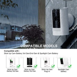 4 Pack Power Adapter Charger for Ring Stick Up Cam Pan Tilt Stick Up & Ring Spotlight, Ring Spotlight Cam Plus, Ring Spotlight Cam Pro Indoor/Outdoor Camera Power Cord Charging in Plug Cable 13.2ft