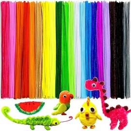 200pcs Pipe Cleaners, Pipe Cleaners for crafts, Craft Supplies Multicolor Chenille Stems for Art&Craft Christmas DIY projects(12inch*6mm,20colors)