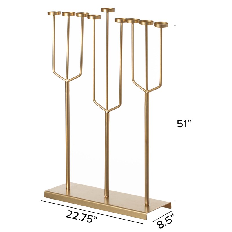 Modern Design Hanukkah Menorah Exceptional presentational Piece, 9 Branch Tea