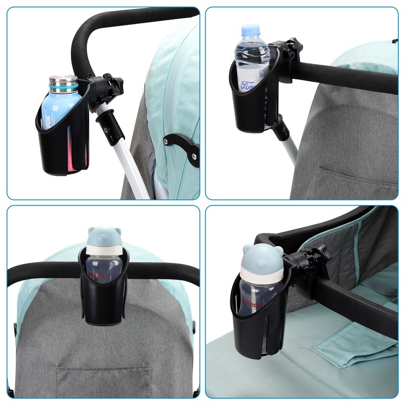 Accmor Universal Cup Holder, Stroller Cup Holder, 360° Rotatable Large
