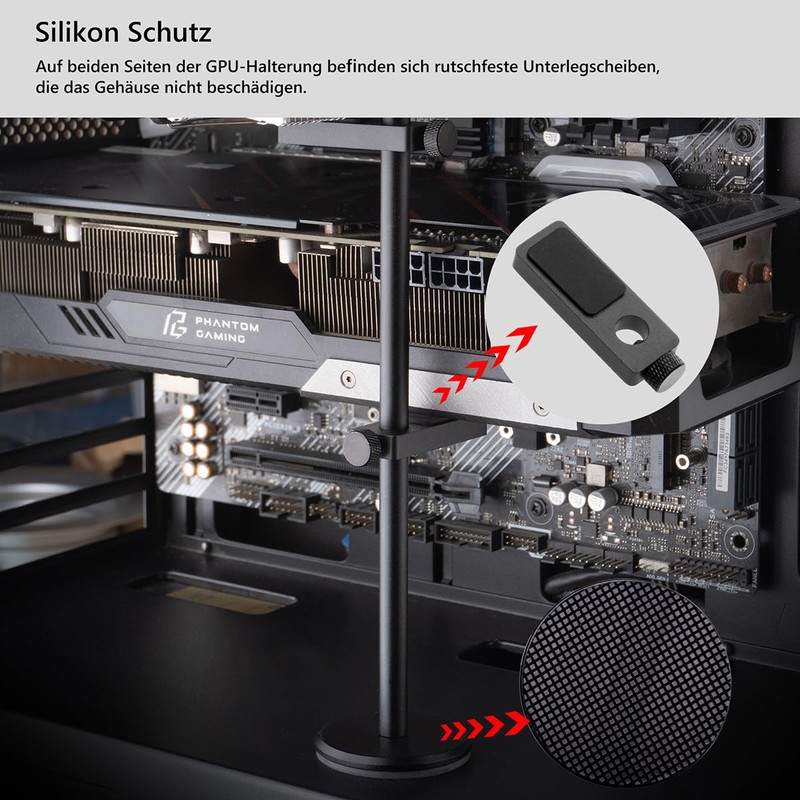 DolDer Aluminium GPU Holder, Graphics Card Holder, Graphics Card Support,