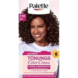 Palette Tint Cream 3-65 Velvet Brown (3 x 115 ml), Temporary Colouration without Ammonia for Gentle Grey Hair Coverage, Hair Colour for Gradual Washing, Lasts up to 28 Hair Washes
