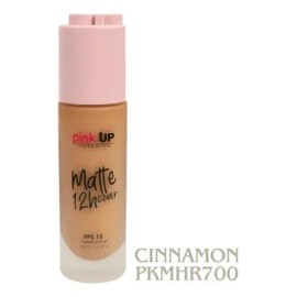 Base de maquillaje líquida Pink Up Rostro Matte Cover 12H Matte 12 horas tono canela - 30mL 30g