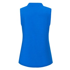 Vidusou Womens Golf Clothing,Golf Tennis Ball Games Shirts Royalweight Moisture Wicking Casual Polo Shirts for Women Sleeveless Polo Shirts Blue X-Large